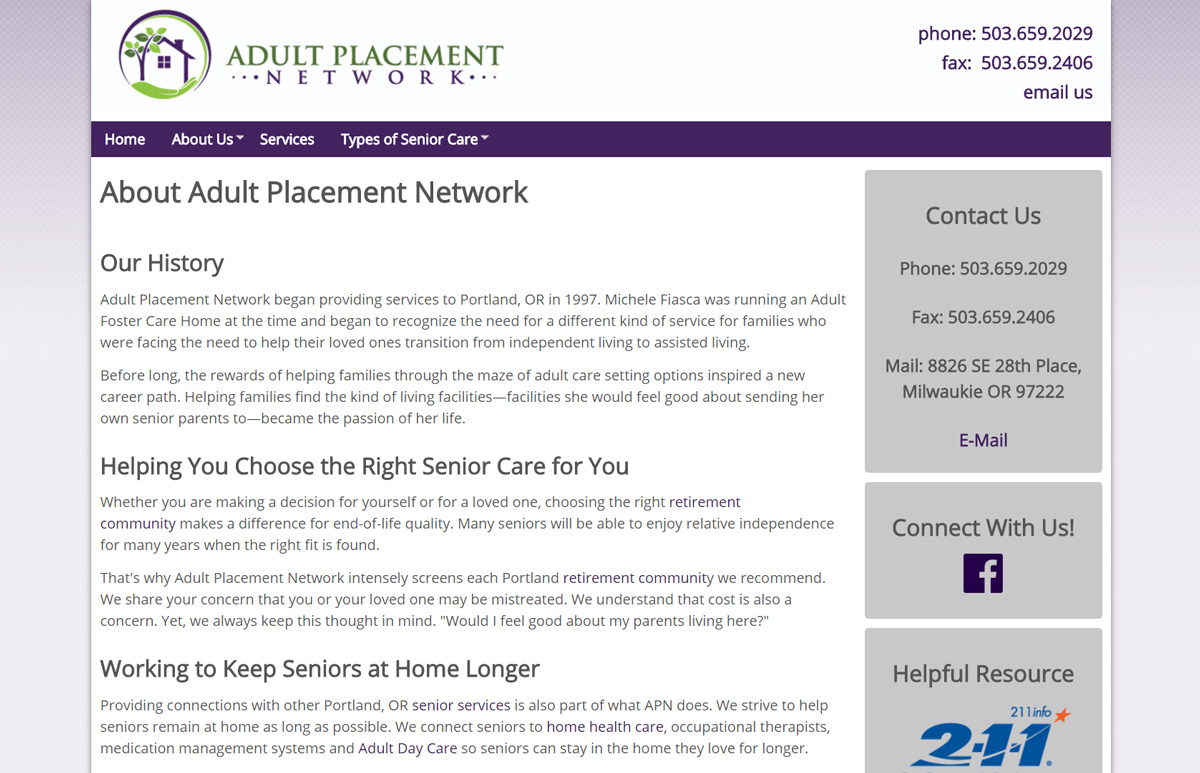 Adult Placement Network Screenshot 2