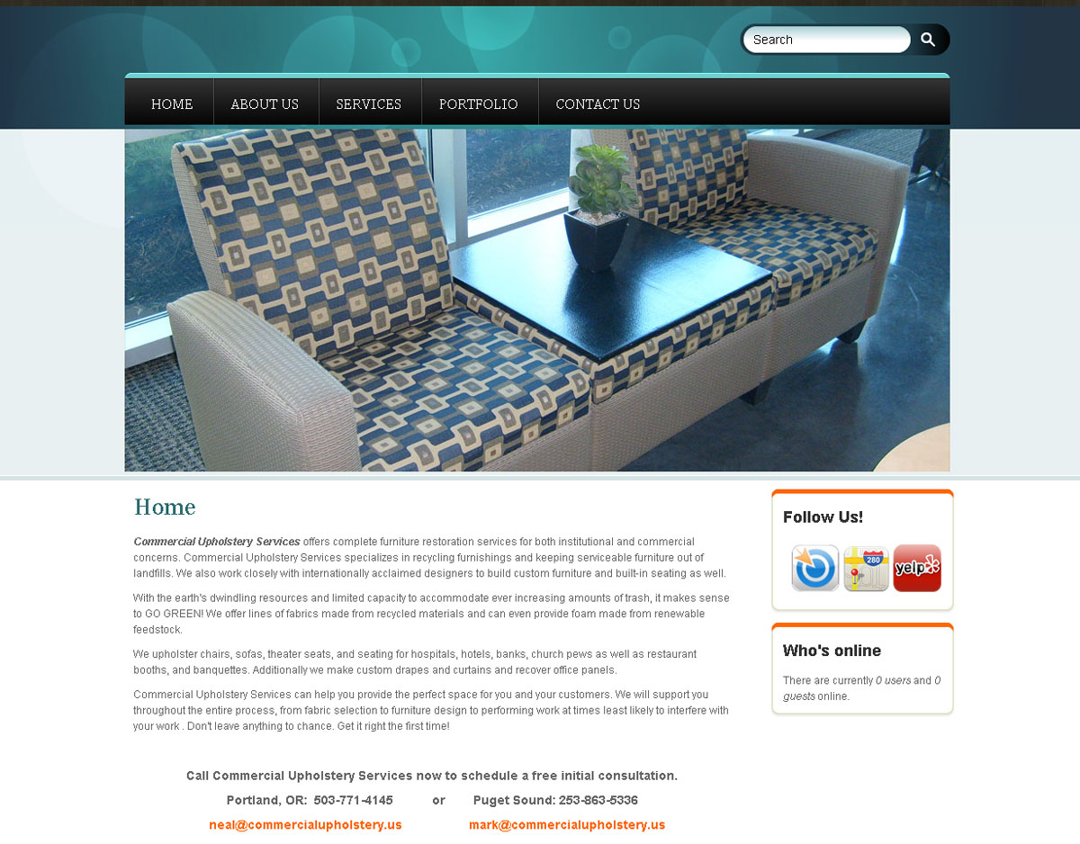 Commercial Upholstery screenshot